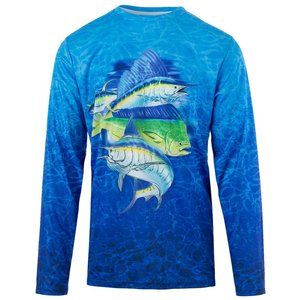 Kobalt1 Boys 4-18 Blue Marlin Water Sport Fishing UPF Performance Shirt…